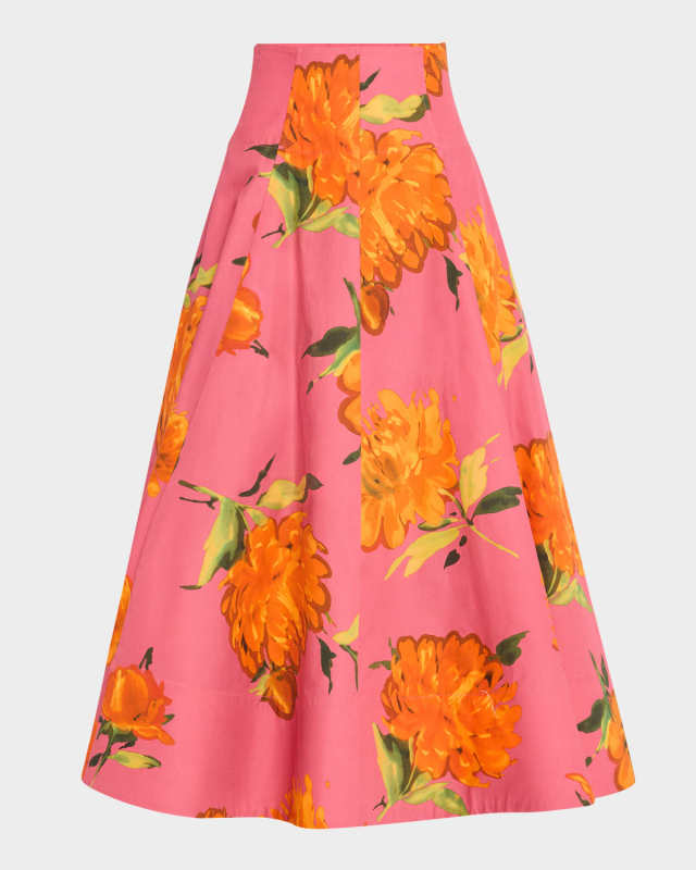Parker Floral Midi Circle Skirt